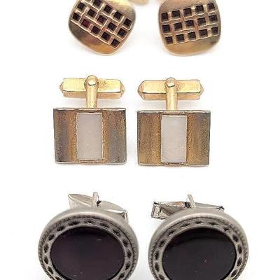 Cufflink Collection | 3 Pairs of Vintage Cufflinks | Broadway Tuxmakers | Swank