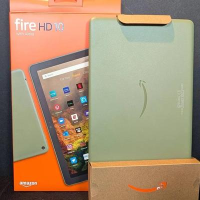 Olive Amazon Fire HD10 Kindle Tablet w/Alexa 