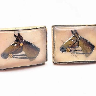 Cufflink Collection | One Pair of Vintage Horse Head Cufflinks by Anson