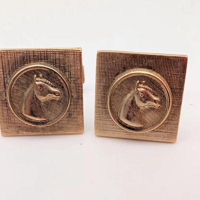 Cufflink Collection | One Pair Vintage Sterling Horse Cufflinks
