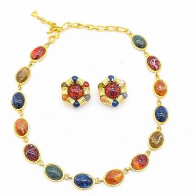 Vintage Liz Claiborne Necklace and Earring Set