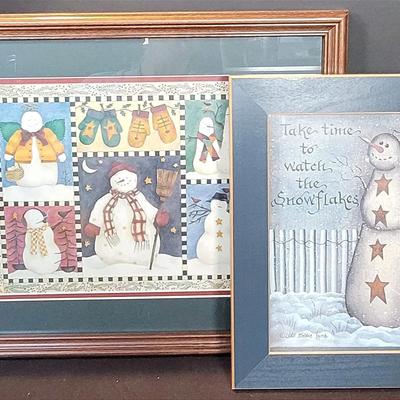 2 Snowmen Pictures | Collage | Take Time to Water the Snowflakes by Debbie Lamb