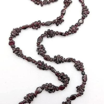 Beaded Garnet Necklace
