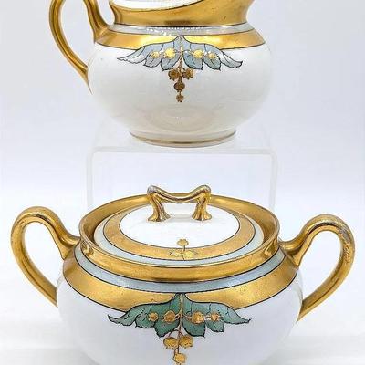 Bavarian Creamer and Sugar Set by PMS (Przellanfabrik Moschendorf)