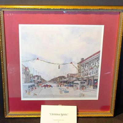 "Christmas Spirits" by Jack Howard 1996 Framed and Signed Print