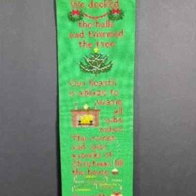 Vintage Cross Stitch Christmas Bell Pull Decoration