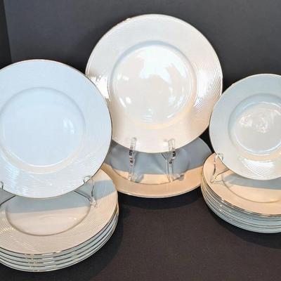 Dansk International Designs Ltd White Dishes with Gold Trim