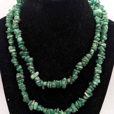 Chip Green Aventurine Beaded Necklace