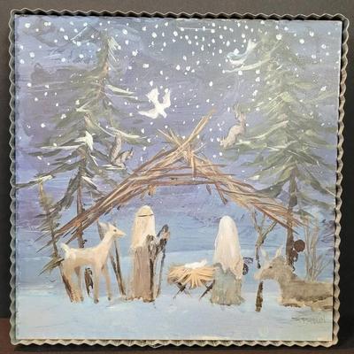 Nativity Print with Unique Metal Fram by Roxanne Sporadlin