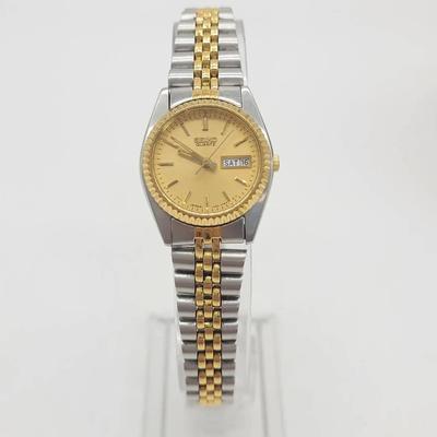 Seiko Quartz WatchVintage Presidential Gold/Silver Fluted Jubilee