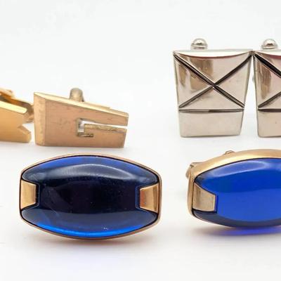 Cufflink Collection | 3 Pairs of Vintage Cufflinks | Swank | Anson