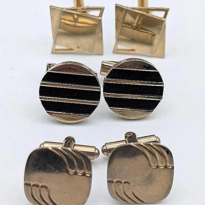 Cufflink Collection 3 Pairs of Vintage Cufflinks 