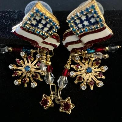Lunch At The Ritz, Flag Independence Day Earrings, LATR