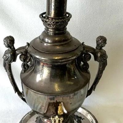 Early 20th Century Silverplate Samovar With Tray