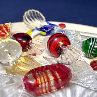 Murano Glass Candy And Stirrers Swizzle Sticks