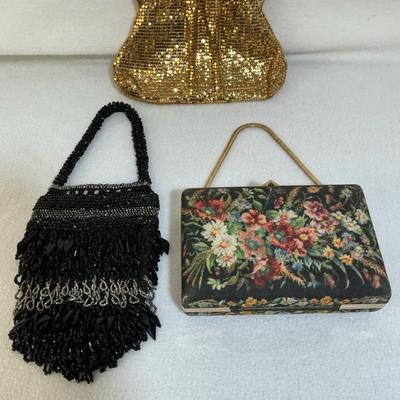 Gold Mesh Whiting & Davis, Evening Bags Plus 2 Others, Vintage 