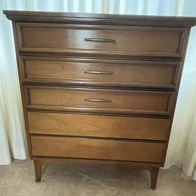 Dixie Highboy MCM Medium Wood Dresser