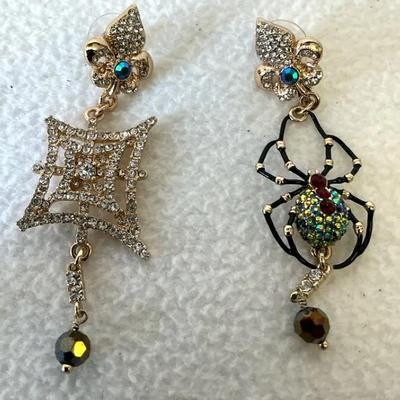 Ritzy Couture Esme Hecht Spider & Web Earrings