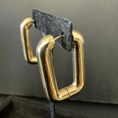14k Gold Bold Hoop Earrings 