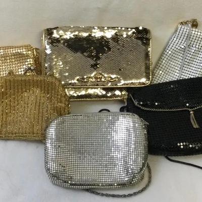 Ladies Metallic Evening Purses 6pc.