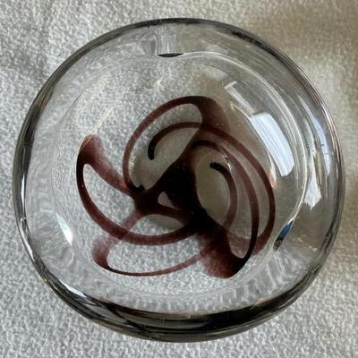 Murano Style Venetian Art Glass Ashtray, Vintage