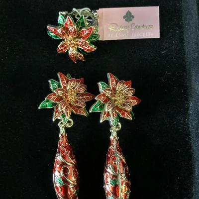 Ritzy Couture Esme Hecht, Poinsettia Set In Original Box
