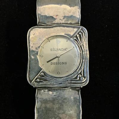 Silpada Sterling Silver Hammered Watch, Vintage 