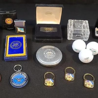 Men’s Military Memorabilia Collection with Watch & Accessories
