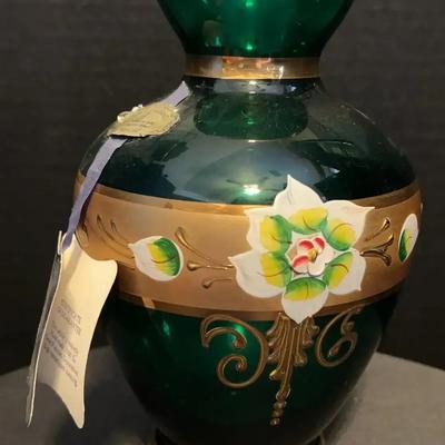 Cristal T. Murano Art Glass Vase – Made in Italy