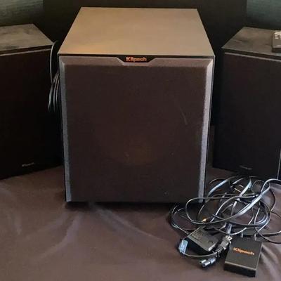 Klipsch 3-Piece Speaker System with Subwoofer and Remote
