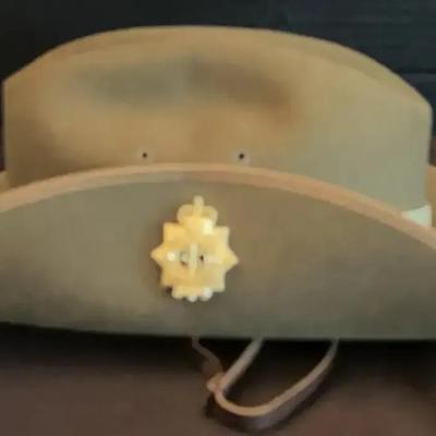 Vintage Australian Military Force Slouch Hat with Army Medical Corps Pin