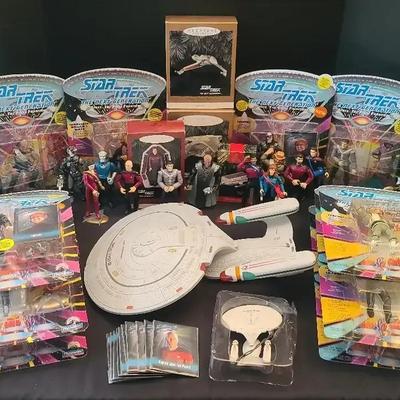Star Trek Collection Featuring Playmates Figures, Hallmark Ornaments & Starship Models