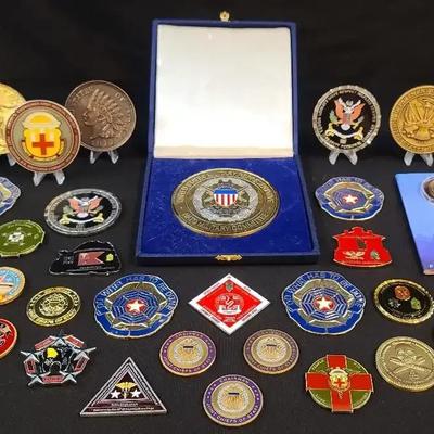 Extensive Military Challenge Coin Collection