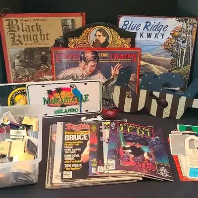 Pop Culture & Americana Collectibles Featuring Rolling Stone Magazines, Comics & Tin Signs