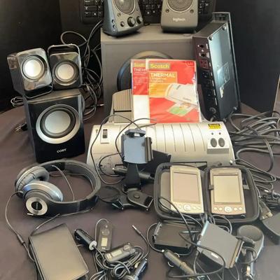Logitech Speaker System, Dell Keyboard & Mixed Electronics
