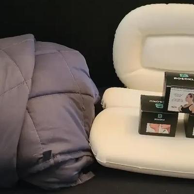Weighted Blanket, Seat Cushion & BOSOKU Fitness Trainers