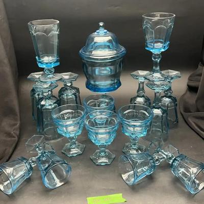 BK145 Beautiful Blue Glassware