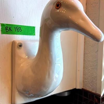 BK183 1960’s Duck Towel or Apron Hook Wall Plaque