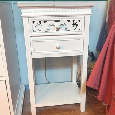 BK301 Two Drawer Side Table With Shelf