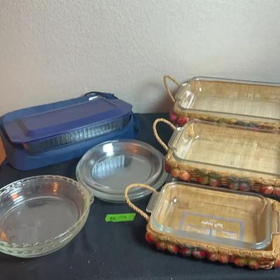BK158 Glass Rectangular And Round Dishes 