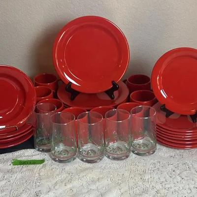 BK130 Red Waechtersbach Dishes (20+ pcs) And More