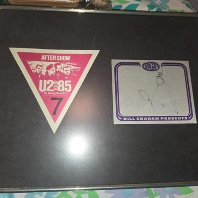 AUCTION: BONO SIGNATURE U2 TOUR 85 FRAMED. BID IN PERSON OR VIA TEXT 916-960-8044 