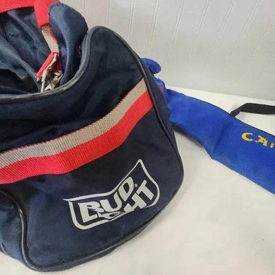 Bud Light Duffle Bag & Camel Poolstick Bag