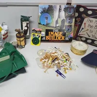 Golf Lot Golf Balls Putting Return Machine Tees Jacket And More
