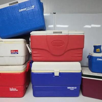 Coleman And Igloo Big Cooler Lot
