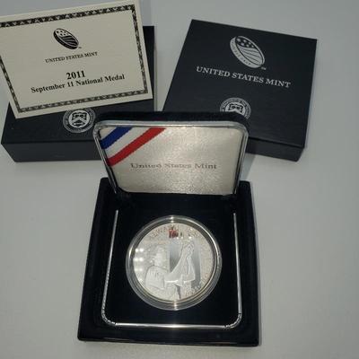 Lot 1179 2011 US Mint September 11 National Medal One Ounce Silver Proof