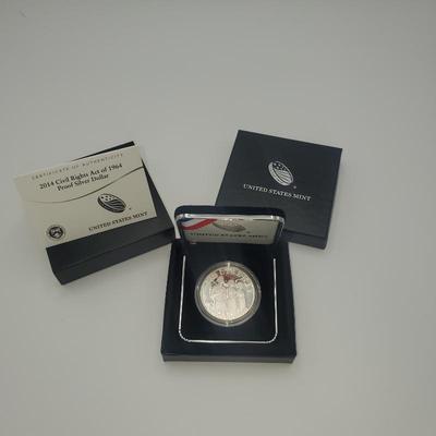 Lot 1170 2014 us mint civil rights act of 1964 silver dollar