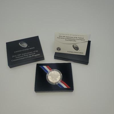 Lot 1162 2016 100th Anniversary of the National Park Service Coin Program Silver Half Dollar Proof