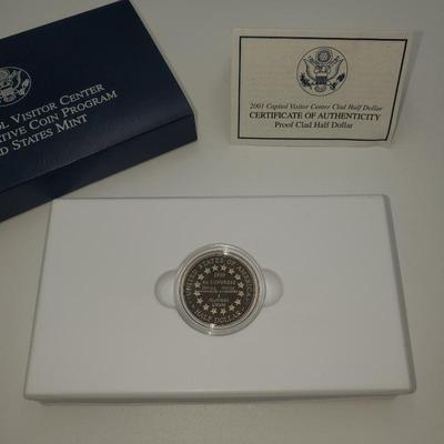 Lot 1194 2001 US Mint US Capitol Visitor Center Commerative Coin Program - Proof Clad Half Dollar