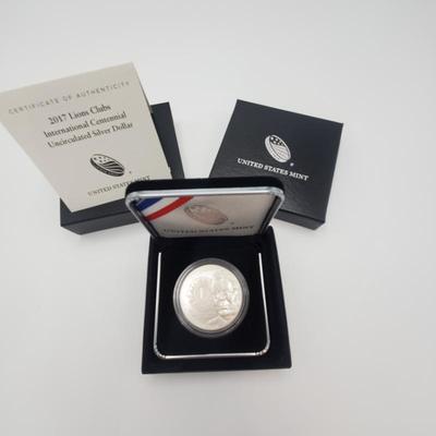 Lot 1176 2017 us mint lions club international centennial siver dollar